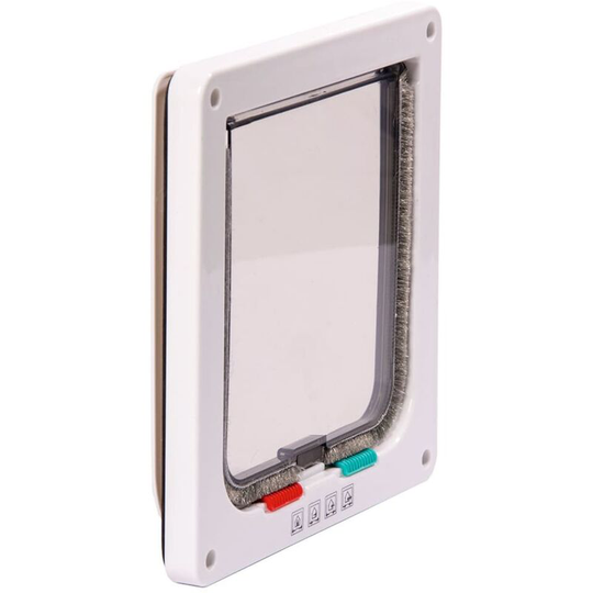 4-way Lockable Cat Door Porta 19.2x20x5 cm White Karlie White