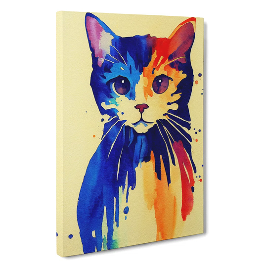XC1022-5143X Watercolour Kitten Cat - Wrapped Canvas Graphic Art