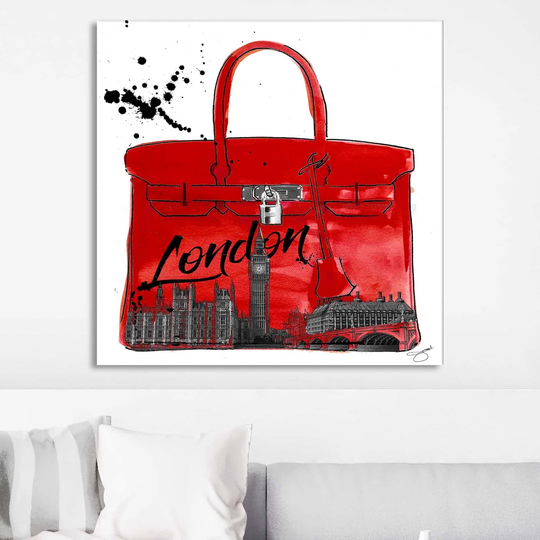 Red London by Jodi - Wrapped Canvas Graphic Art