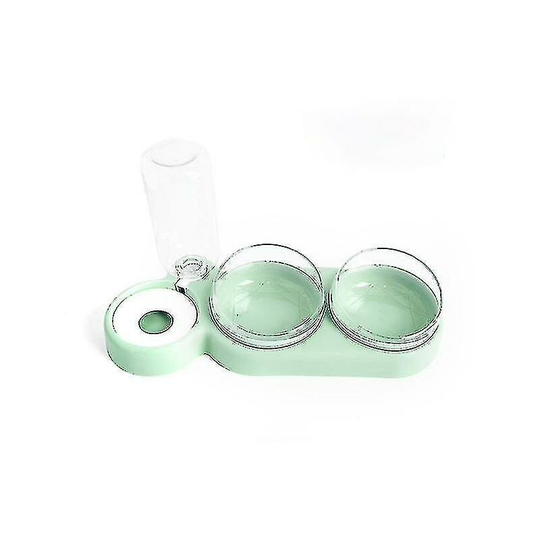 FVO - Pet Cat Bowl Automatic Feeder Dog Cat Food Bowl With Water Fountain Double Bowl Raised Stand