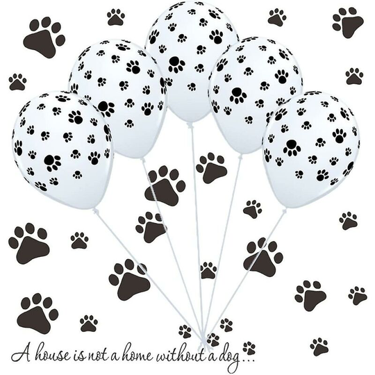 50 Dog Paw Print Balloons & Vinyl Decals Kit For Paw Birthday Patrol Party, Puppy Party, Dog Animal Rescue Events Thsinde