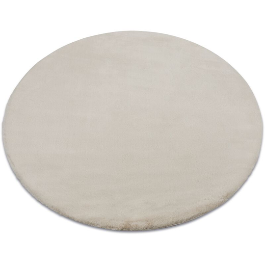 Carpet BUNNY circle beige IMITATION OF RABBIT FUR beige round 80 cm