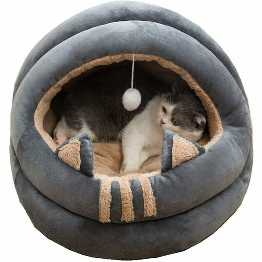 Cat House - Medium Size Nest - Suitable for Cats, Kittens, Puppies and Puppies - Soft and Comfortable Bed for All Seasons - 35cm (Semi-Closed Design)