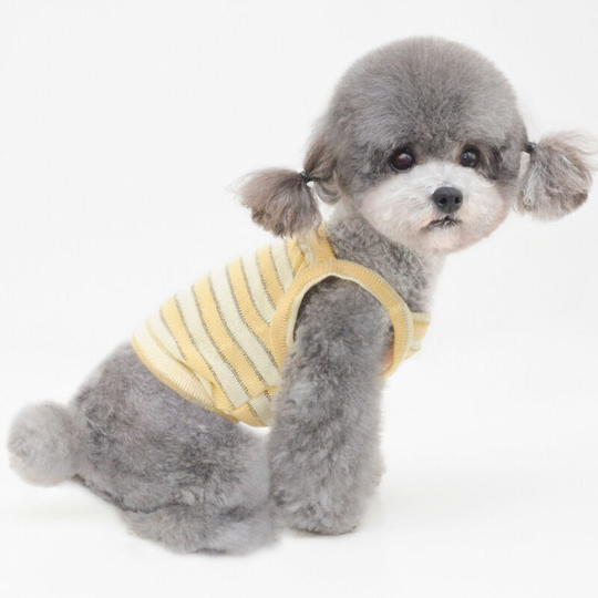 Spring and summer pet sling dog undershirt pet clothes puppy clothes cat clothes Teddy Boomerang vip clothes m (chest 35', neck 28', back 10'