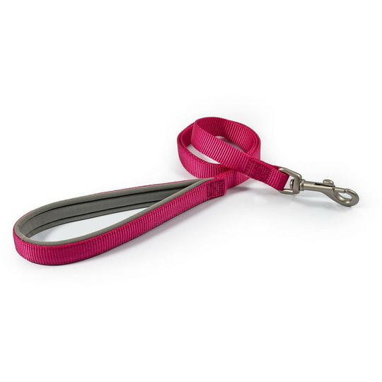 Viva Padded Dog Lead (1m x 19mm) (Pink) - Pink - Ancol