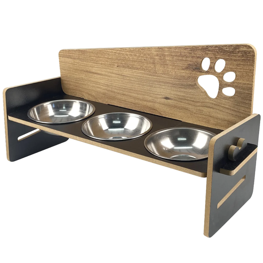 Height Adjustable Cat and Dog Elevated Feeder