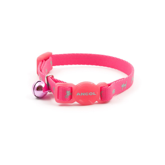 Safety Buckle Kitten Collar Hi-vis Pink