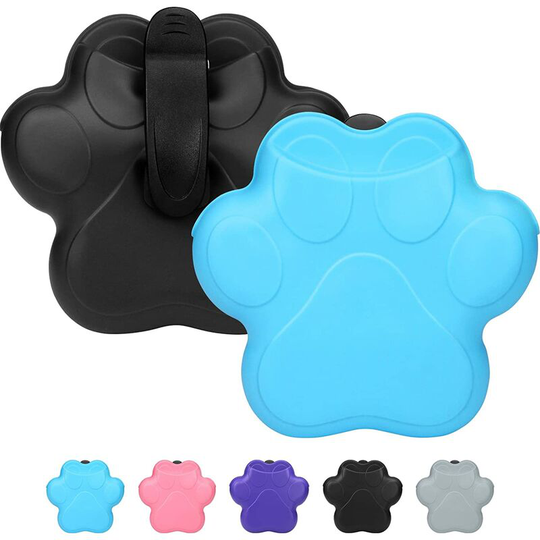 Dog Treat Bag,2 Pcs Portable Silicone Training Bag,Dog Treat Bag with Magnetic Closure,Dog Treat Pouches with Belt Clip,Blue/Black