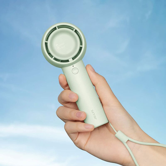 Mini Hand Fan, Unique Design Portable Fan, Pocket Fan with Powerful Wind, 4500mAh usb Rechargeable Hand Fan for Eyelashes/Makeup/Kids-Green