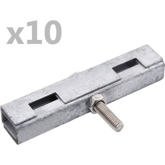 Garden u Mat Connector 10 Sets Silver VDTD06030 - Topdeal