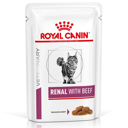 Royal Canin Veterinary Cat - Renal with Beef - Saver Pack: 48 x 85g