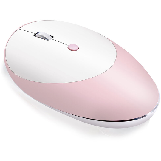 Hxsj - T36 Three Mode bt 3.0 + 5.0 + 2.4G Wireless Mouse Slim Silent Design Rechargeable Optical Mouse Replacement for iPad pc Laptop Pink