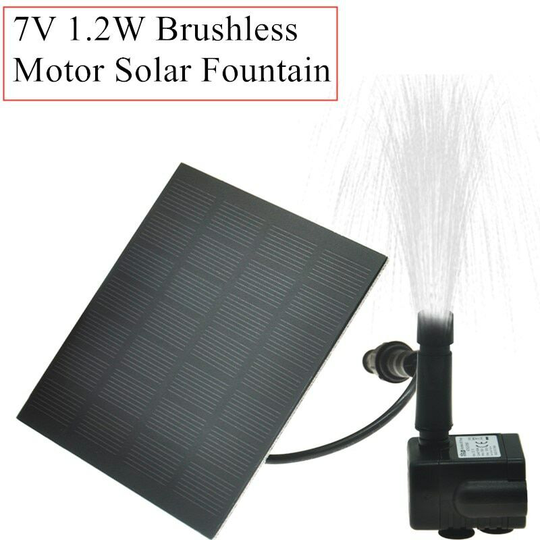 Solar Decorative Fountain, Floating Water Pump, Brushless Motor, Solar Fountain for Garden and Pool