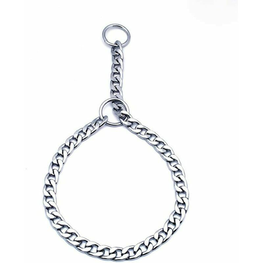 Solid Iron Dog Collar with Metal Chain Adjustable Dog Collar for Large Dogs s