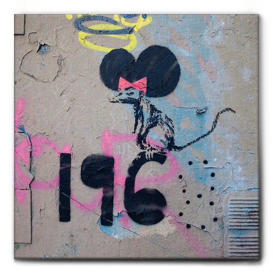 Mouse 1968 by Banksy - Wrapped Canvas Graphic Art