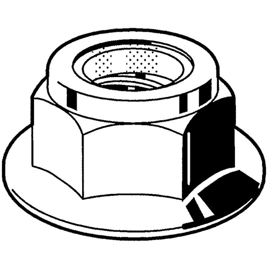 Qualfast - M12 Flange Nut n/m Insert bzp (8)- you get 25