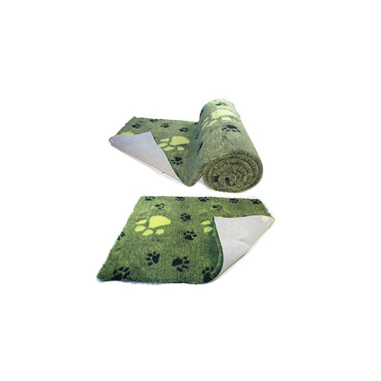 (51cm x 51cm (20" x 20")) Lime Green Large Black Paw High Grade Vet Bedding Non-Slip back Bed Fleece for Pets