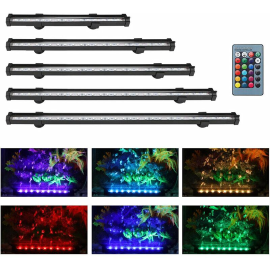 Led Aquarium Light for Fish Tank with 16 Color Remote Control, 4 Mode Switch, 20cm eu Plug