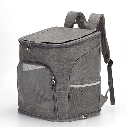 Not easy to deform, there are support rods inside the cat and dog cage luggage bag carrying cats and dogs, length 38 * width 32 * height 44CM gray