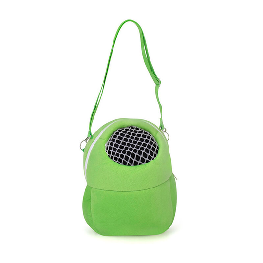 Pet Carrying Bag Hamster Rat Hedgehog Rabbit Sleeping Bag Travel Bag Portable Breathable Backpacks Backpack With Crossbody (Color: Green)