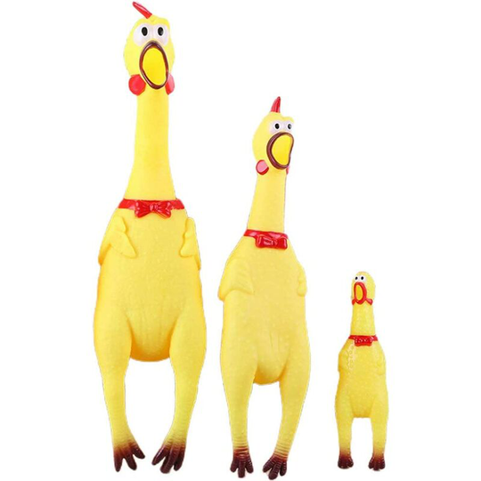3pcs funny toy chicken, yellow chicken toy, screaming chicken, screaming chicken dog toy, pet toy chicken