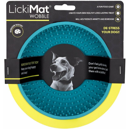 Wobble Dog Slow Feeder (16cm) (Turquoise) - Turquoise - Lickimat