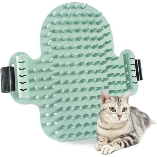 Rubber Cat Massage Brush, Cat Grooming Wall Mounted Cat Brush Cat Toys Teasing, Cat Corner Brush for Self-Cleaning Cats and Dogs