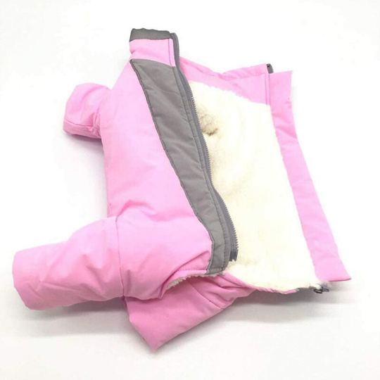 Warm Dog Jacket, Winter Coat for Small and Medium Dogs, Waterproof Windproof Reflective Snowsuit Pet Clothes for Puppy(pink for girl,M)