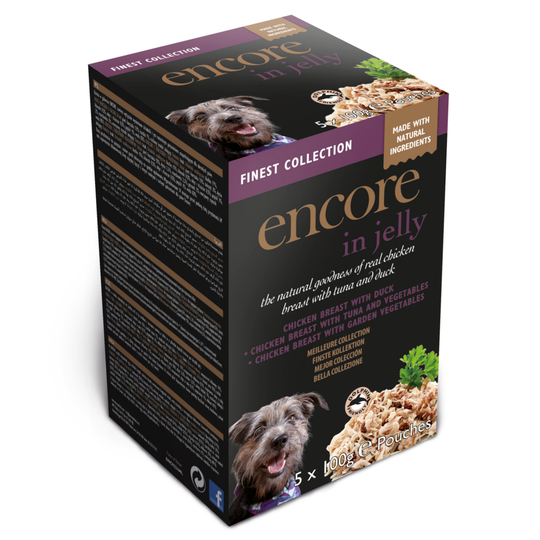 Encore Dog Jelly Pouch Multipack 100g - Saver Pack: Finest Collection 20 x 100g