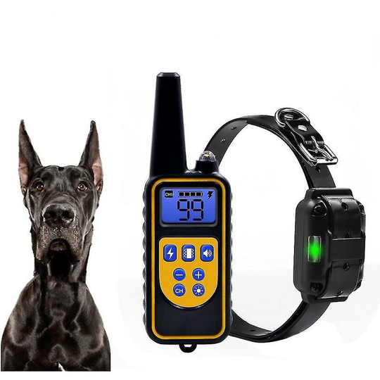 Electric Dog Training Collar 800m Pet Remote Control Waterproof Rechargeable (uk)