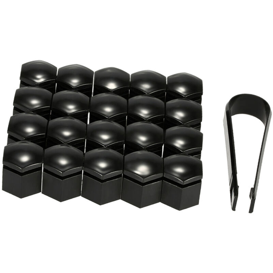 20Pcs 19MM Black Car Wheel Nut Cover Bolt Cap Fit for Vauxhall Opel,model:Black