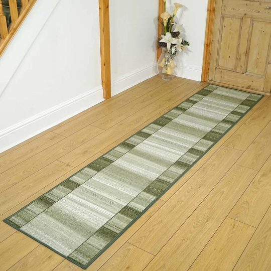 Toktam Lima Looped/Hooked Green/White Rug