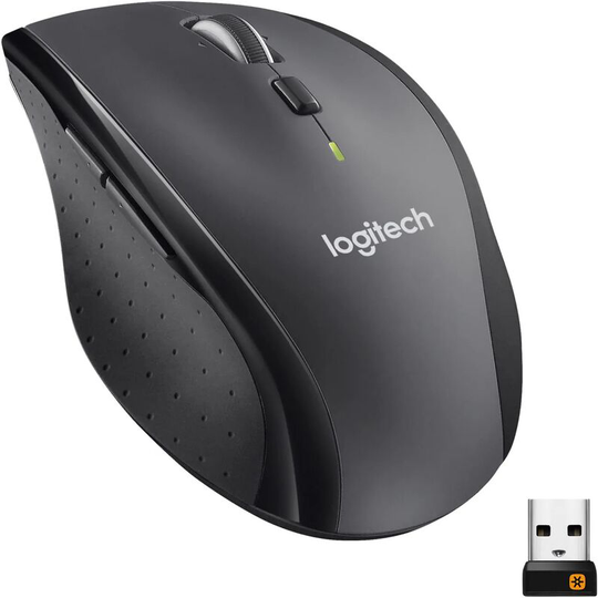 Logitech M705 Marathon Wireless Mouse, 2.4 GHz Unifying USB Receiver, 1000 DPI, 5 Programmable Buttons, 3-Year Battery Life, Compatible with PC, Mac,