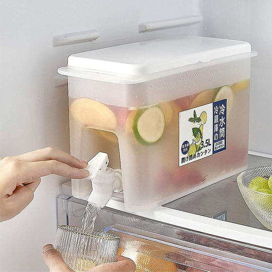 Heguyey - Fridge Water Dispenser with Faucet Water Container with Faucet Beverage Jug with Faucet Large Water Jug Beverage Dispenser Great for Cold