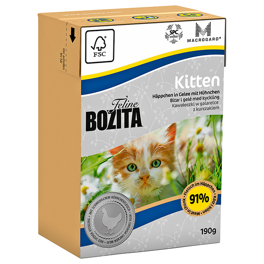 Bozita Feline Tetra Pak Package 6 x 190g - Kitten