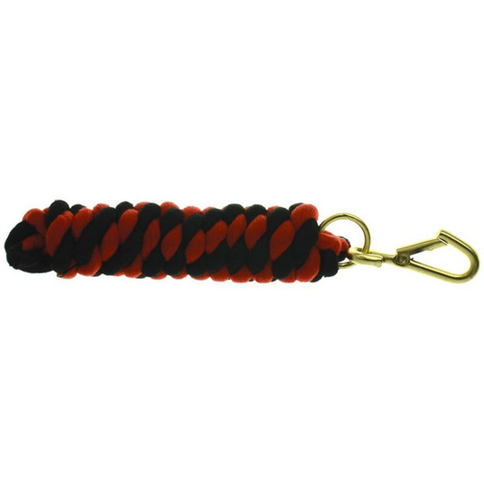 Two Tone Twisted Lead Rope (2.2 metres) (Red/Black) - Red/Black - HY