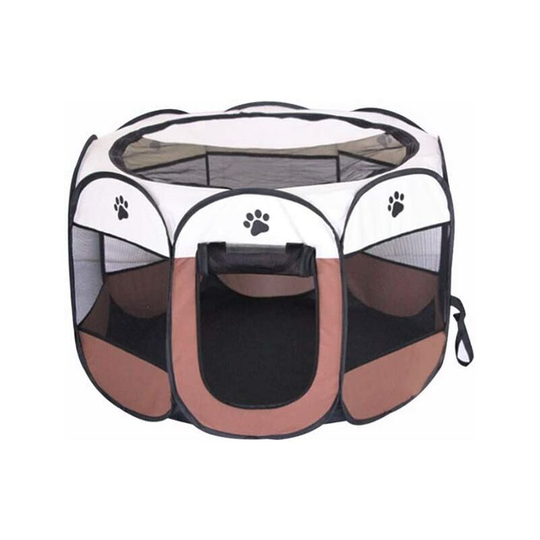 Bearsu - Portable Pet Playpen, Dog Playpen Foldable Pet Exercise Pen Tents Dog Kennel House Playground for Puppy Dog Yorkie Cat Bunny Indoor Outdoor
