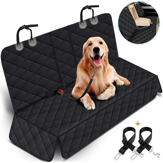 Black Car Back Seat Protector Cover for Dog, Pet, Child, Taxi Passengers | Protects from Scratches, Waterproof | Universal Size...