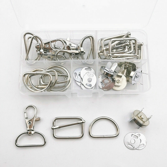 Morejieka - 1 Box Silver Metal Rotary Keys for Wallets, D-Rings & Sliders, Wallet Materials, Key Crafts, Lanyards, Leashes, Dog Collars and Neck