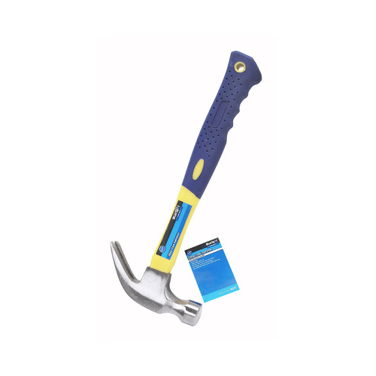 20oz Fibre Glass Claw Hammer - claw hammer 20oz fibreglass shaft 570g tools bluespot 26147 bs26147