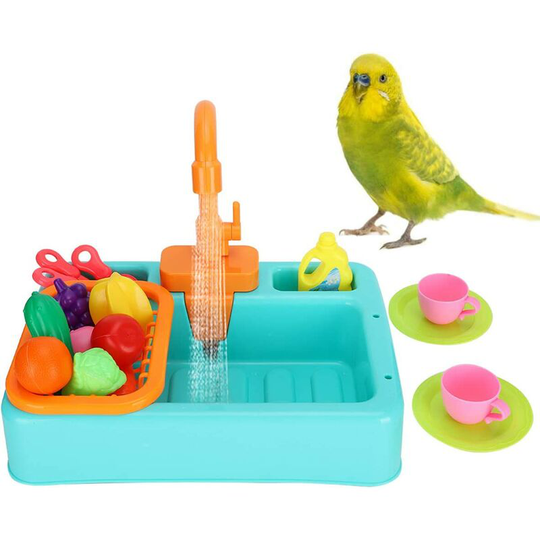 Modou - Multifunctional Pet Bird Bath Automatic Parrot Bird Bath Parrot Bird Bath with Toy