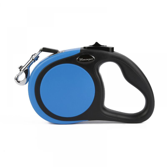Tangle-Free, Heavy Duty Retractable Dog Lead for Up to 20 kg Dogs | 5 m Strong Nylon (blue)
