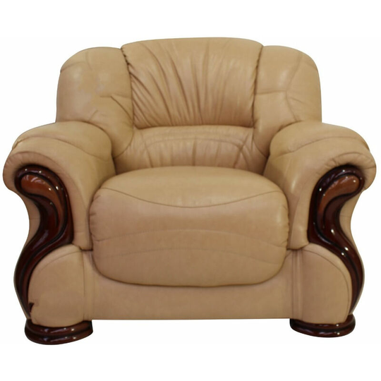 Susanna Italian Leather Armchair Nut Offer