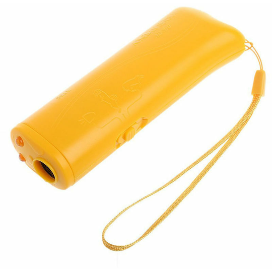 A led flashlight with ultrasonic dog, yellow