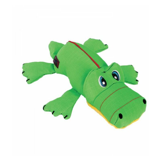 Cozie Ultra Alligator Plush Dog Toy (One Size) (Green) - Green - Kong