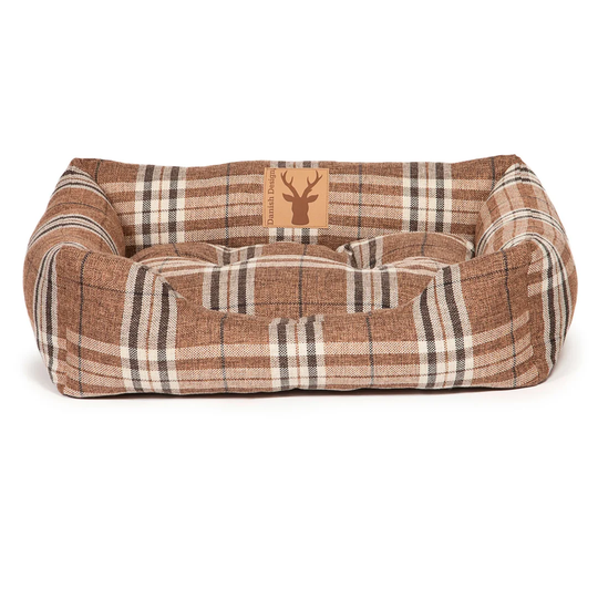 Newton Truffle Snuggle Bolster Cushion in Brown