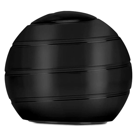 Kinetic Desk Toy Office Metal Spinner Ball Gyroscope with Optical Illusion Stress Inspire Creativity (Black, Diameter: 45mm)