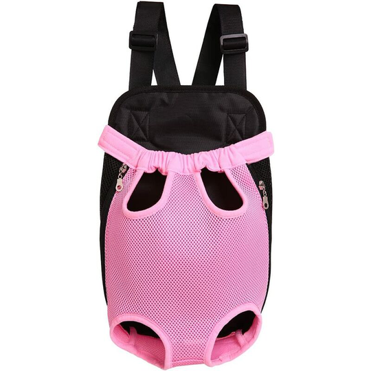 Legs-Out Front Pet Dog Carrier,Hands-Free Adjustable Backpack Travel Bag for Small Medium Puppy Doggie Cat Bunny Breeds Outdoor l, pink - Langray