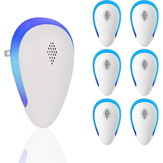 Ilovemilan - Ultrasonic Pest Repeller 6 Packs, 2022 Newest Electronic Pest Repellent Indoor Plug in Bug Repellent for Pest Control Mosquito, Spider,