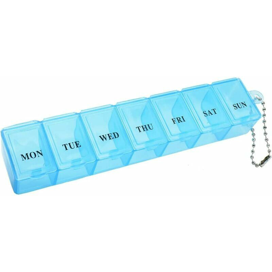 7 Day Pill Box Once a Day Pill Box Storage Case For Medicines, Supplements, Vitamins And Cod Liver Oil